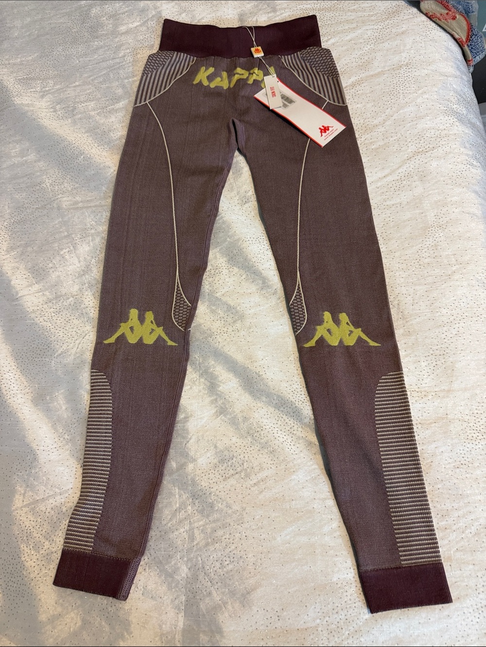 Kappa women  Brown Seamless Leggings with  Logos size XS/S